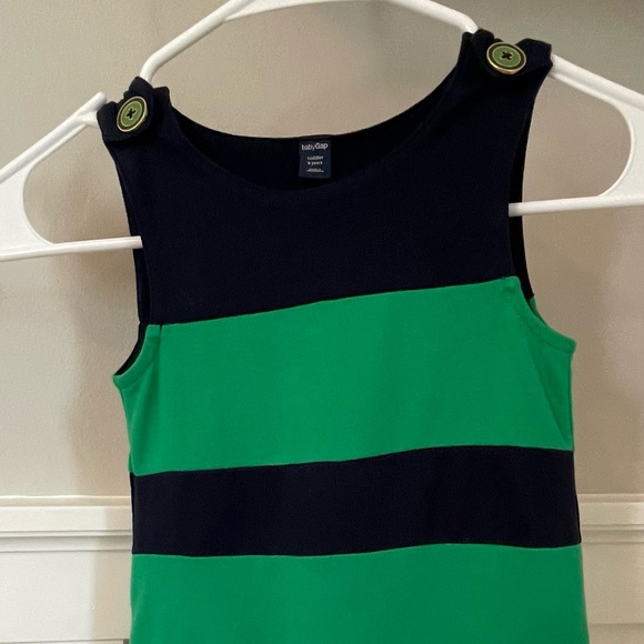 SALE! BabyGap Navy & Green Color Blocked Shift Dress. CUTEST EVER!!! Size: 5T. - Picture 6 of 12